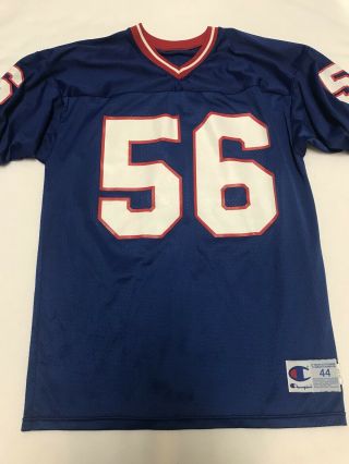 Vintage Champion Lawrence Taylor 56 York Giants Blank Blue Jersey Size 44