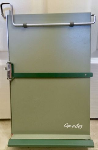 Vintage R Funk & Co Inc Portable Desk Easel Cop - E - Eez Green Metal Clipboard