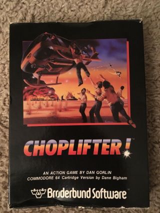 Choplifter - Commodore 64 Cartridge Game Complete
