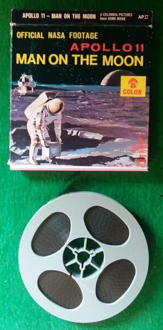 Vintage 8mm Columbia Pictures Home Movie Nasa Footage Apollo 11 Man On The Moon