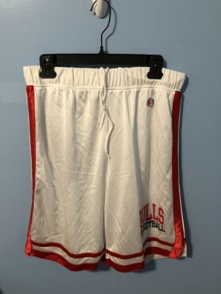 Vintage Chicago Bulls Champion Shorts 90s Nba Basketball Practice Jordan Pippen