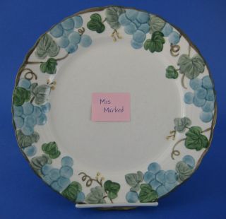 Metlox Poppytrail Sculptured Grape Dinner Plate Vintage Mis - Marked