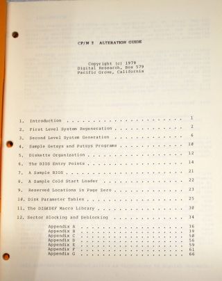 Digital Research CP/M 2 Alteration Guide Very Collectible 2