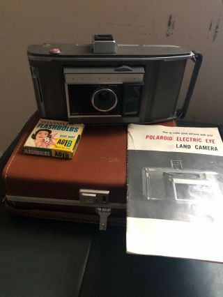 Vintage Polaroid Model J66 Camera With Electric Eye Land Camera And Hard Case