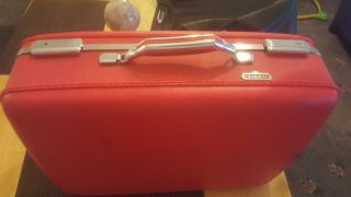 Vintage Red American Tourister Tiara Suitcase