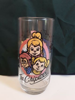 Vintage 1985 Alvin And The Chipmunks The Chipettes Glass