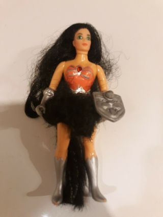 Vintage She - Ra Princess Of Power Catra With Silver Shield And Skirt Accessories