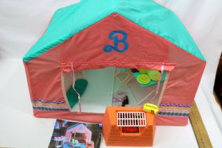 Vtg Barbie Mattel Arco 1980s Camping Set - Tent - Table - Seats - Bbq Pit - Accessories