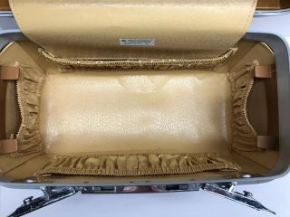 Vtg Samsonite Silhouette Harvest Gold Cosmetic Makeup Train Case Hard Luggage 5