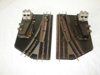 2 Vintage American Flyer Gilbert Train Track Switch Right Left Railroad Layout