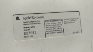 VINTAGE Apple M0116 Keyboard Apple Keyboard for Apple Macintosh SE IIgs No cords 6