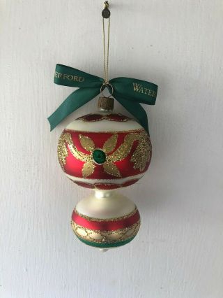 Vintage Waterford Holiday Heirlooms Ashling Double Reflector Christmas Ornament
