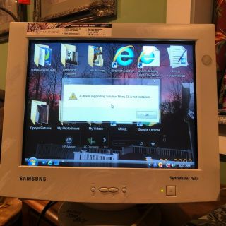Vtg Samsung 17 " Retro Gaming Flat Screen Vga Crt Monitor (syncmaster 753df)