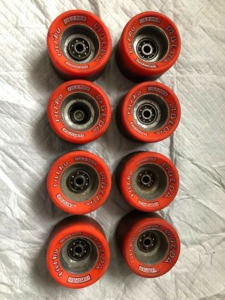 Vintage Labeda Turbo Cold Pour Roller Skate Wheels 2.  25 Inches
