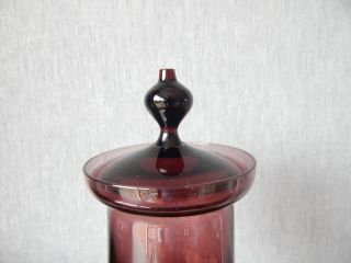 Vintage Italian/Empoli Purple Glass Lidded Apothecary/Bon Bon Dish or Jar 4