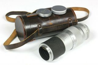 Leica Hektor 13.  5cm F4.  5 M39 Screw Telephoto Lens - Ernst Leitz Wetzlar,  Case