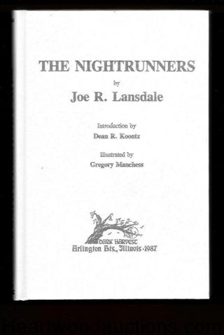 The Nightrunners By Joe R.  Lansdale Signed Ltd Koontz Manchess -