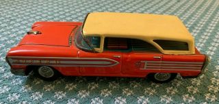 Vintage1950s Nakamura Japan Friction Tin Toy Oldsmobile 88 Station Wagon