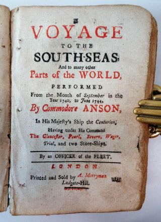 1744 Voyage To The South - Seas Commodore Anson Travel Geography Illustrated