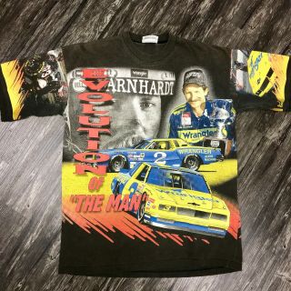 Vintage 90’s Dale Earnhardt “the Man” All Over Print Nascar Chase T - Shirt Size L