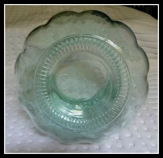 Vintage Large Green Glass Pumpkin - Shaped Apothecary Jar From Italy 4