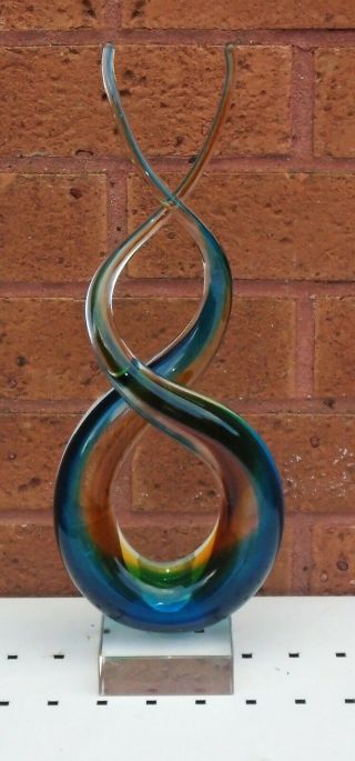 Vintage Large Murano Coloured Art Glass Sculpture Ornament