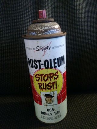 Vintage Rust - Oleum Spray Paint Can Dunes Tan 865 1962