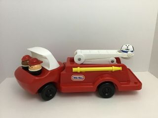 Little Tikes Toddle Tots Fire Truck 2 Firemen Figures Dog Vintage