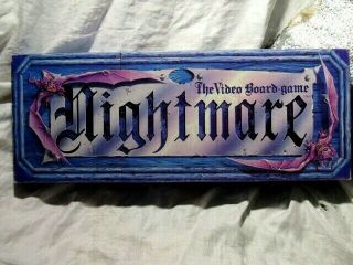 Vintage 1991 Nightmare The Video Board Game Chieftain Complete Vhs Horror