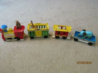 Vintage Fisher - Price Circus Train Playset 991 With Animals