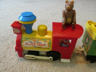 Vintage Fisher - Price Circus Train Playset 991 with Animals 2