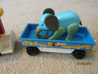 Vintage Fisher - Price Circus Train Playset 991 with Animals 5