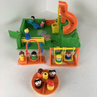 Vintage Fisher Price Little People Playground Set With Accessories And People