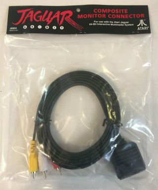 Atari Jaguar Composite Monitor Audio/video Cable Oem