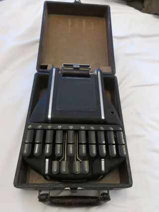 Vintage Stenograph With Cover And Case - Sent To Mexico City From Denver,  Co