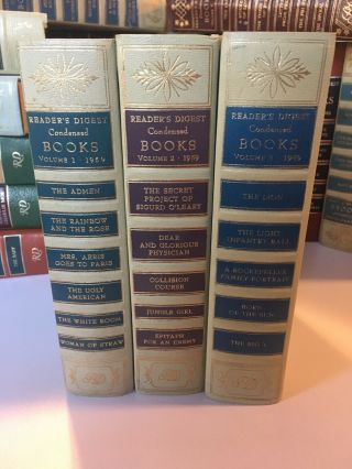 1959 Readers Digest Condensed Books Vol 1 - 3 Vtg Collectable Books 1st Editions