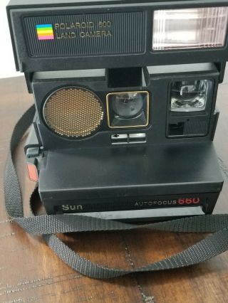 Vintage Polaroid Sun 660 Autofocus Instant 600 Film Camera Us