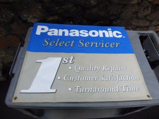 Vintage Panasonic Store Advertising Sign/banner Select Servicer Sign Very Good