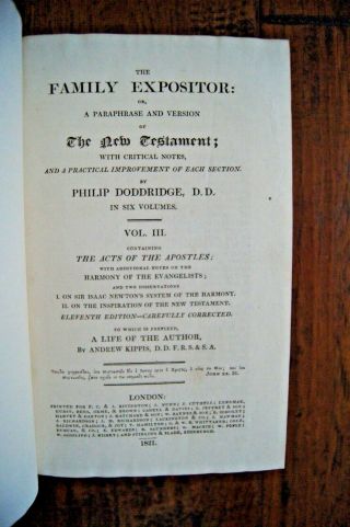1821 PHILIP DODDRIDGE The Family Expositor - Translation & Commentary SPURGEON 5
