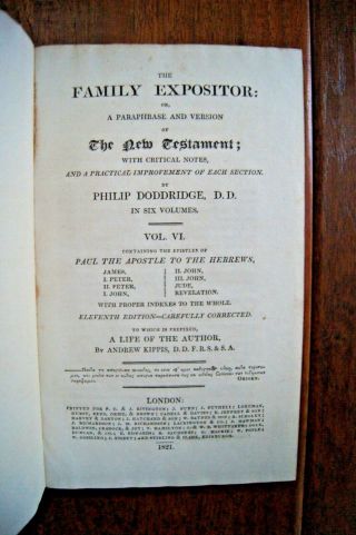 1821 PHILIP DODDRIDGE The Family Expositor - Translation & Commentary SPURGEON 7