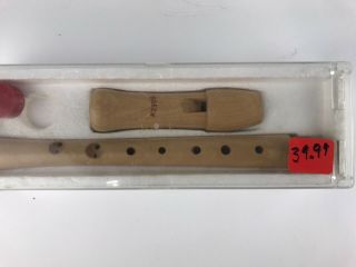 Vintage Moeck 2 Piece Wooden Recorders With Case Euc A10