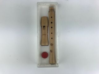 Vintage Moeck 2 Piece Wooden Recorders with case EUC A10 2