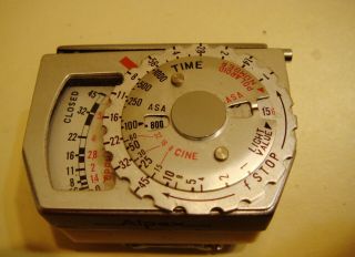 Vintage Alpex Light Meter in leather case made in Japan 5