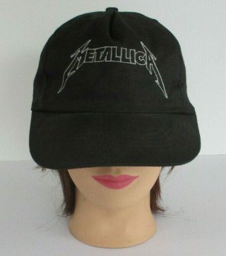 Vintage Early 1990s Metallica Hat Never Worn Nos Snapback Black Silver Logo Cap