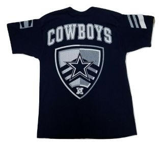 Vintage Pro Player Dallas Cowboys Jersey T Shirt 1997 Blue Silver Size Large 90s 2