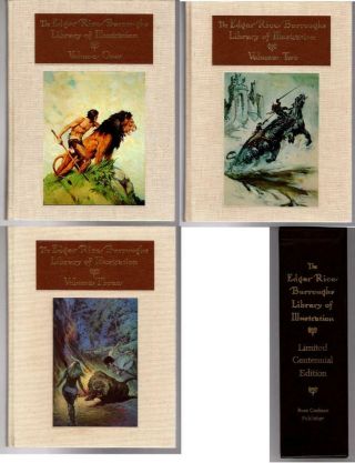 Edgar Rice Burroughs Library Of Illustration,  3 Volumes,  Frazetta,  St.  John,  Etc