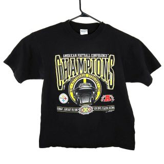 Pittsburgh Steelers Nfl Bowl Xxx Afc Champions T - Shirt Xl Vtg 1995 1996