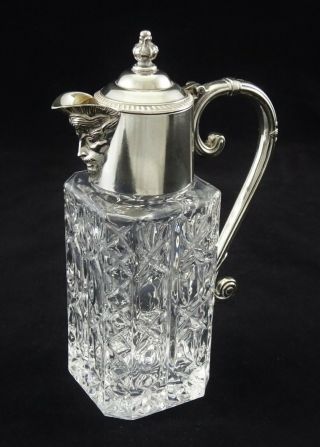 Medium Vintage Falstaff Wine Claret Brandy Ships Cut Glass Crystal Decanter Jug