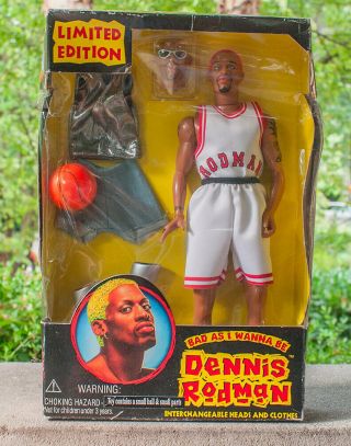 Dennis Rodman Bad As I Wanna Be Doll Action Figure Nib Nba Vintage 90s Toy