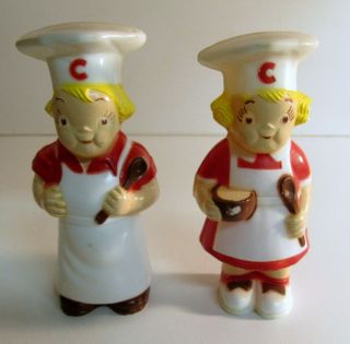 Vintage Campbell’s Soup Kids Salt And Pepper Shakers Mid Century Kitchen